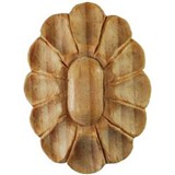 CARVED FLOWER OVAL SMALL