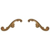 CARVED ARCHED ARABESQUE PAIR