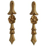 CARVED DROP+FLORETE SMALL PAIR