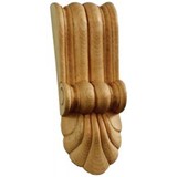 CARVED REEDED CORBEL+FAN LARGE PAIR