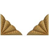 CARVED CLASSIC CORNER FAN PAIR